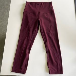 lululemon align 21” size 4 maroon